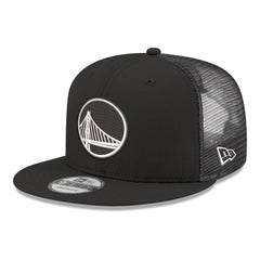 New Era - Golden State Warriors Core Logo Meshback 9FIFTY Snapback Hat - Black