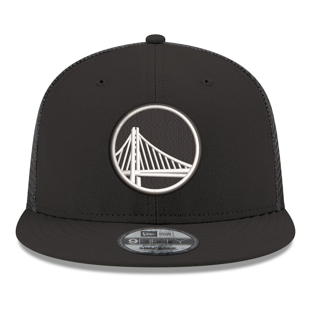 New Era - Golden State Warriors Core Logo Meshback 9FIFTY Snapback Hat - Black