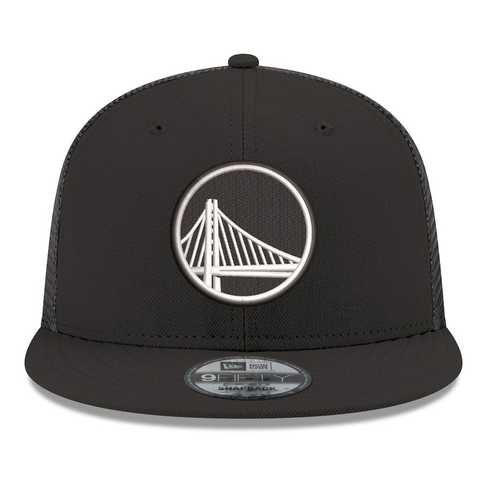 New Era - Golden State Warriors Core Logo Meshback 9FIFTY Snapback Hat - Black