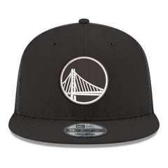 New Era - Golden State Warriors Core Logo Meshback 9FIFTY Snapback Hat - Black