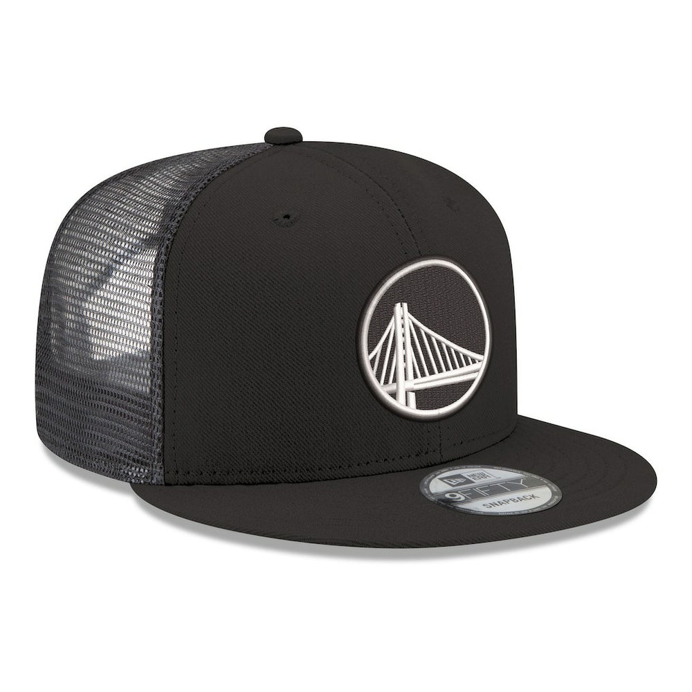 New Era - Golden State Warriors Core Logo Meshback 9FIFTY Snapback Hat - Black