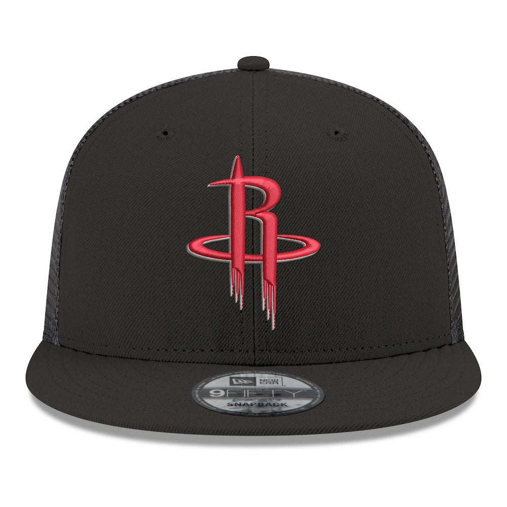 New Era - Houston Rockets Core Logo Meshback 9FIFTY Snapback Hat - Black