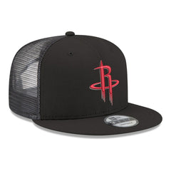 New Era - Houston Rockets Core Logo Meshback 9FIFTY Snapback Hat - Black