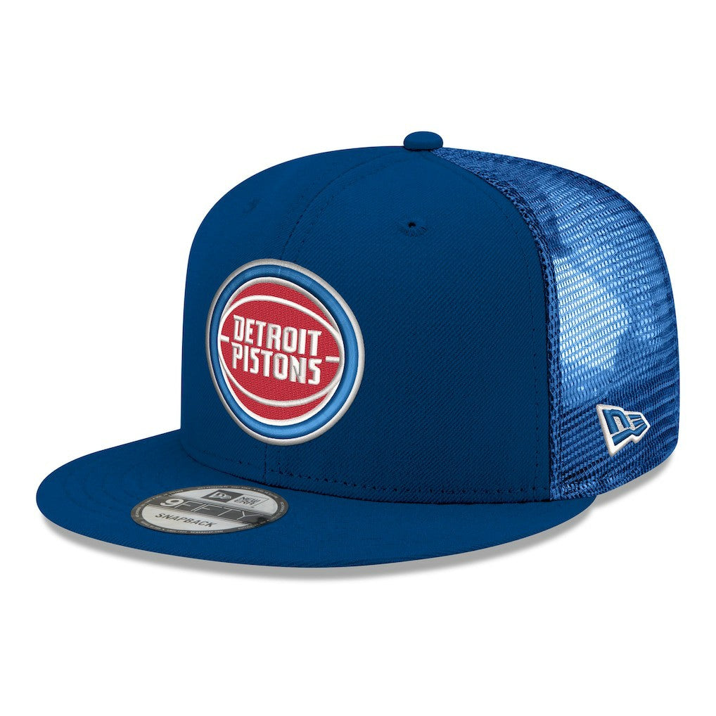 New Era - Detroit Pistons Core Logo Meshback 9FIFTY Snapback Hat - Blue