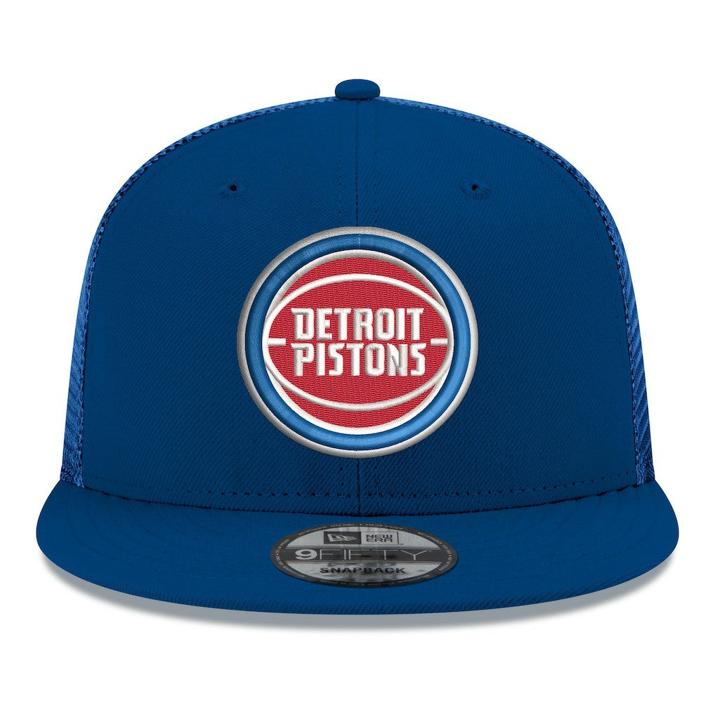 New Era - Detroit Pistons Core Logo Meshback 9FIFTY Snapback Hat - Blue