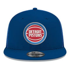 New Era - Detroit Pistons Core Logo Meshback 9FIFTY Snapback Hat - Blue