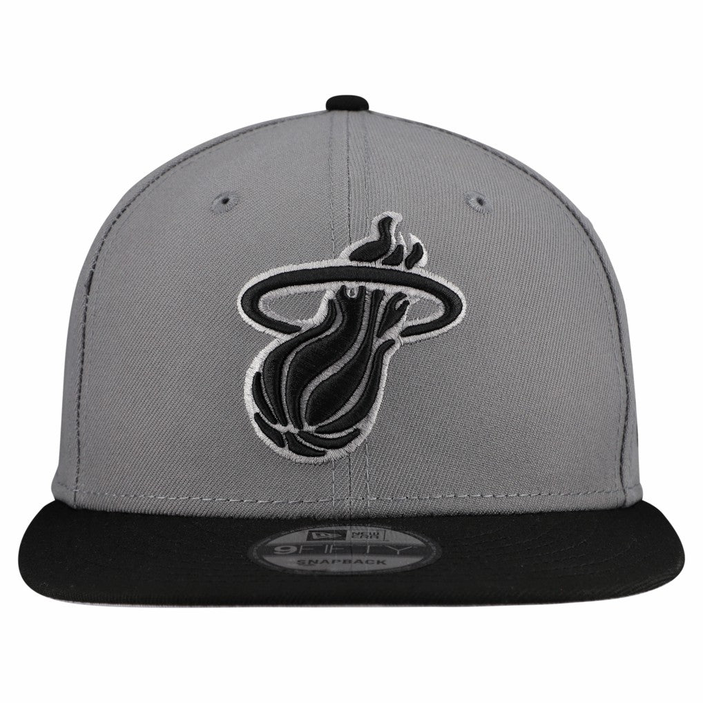 New Era - Miami Heat Core Logo Storm Gray Two-Tone 9FIFTY Snapback Hat - Gray
