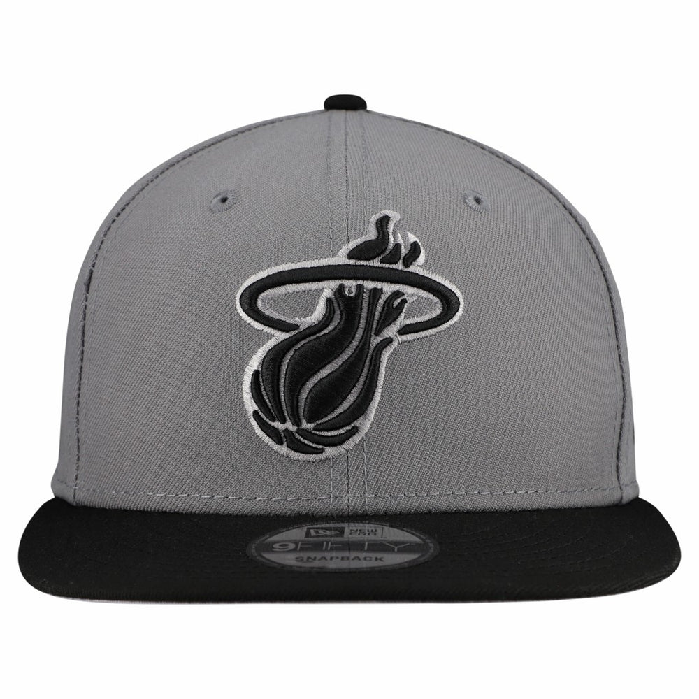 New Era - Miami Heat Core Logo Storm Gray Two-Tone 9FIFTY Snapback Hat - Gray