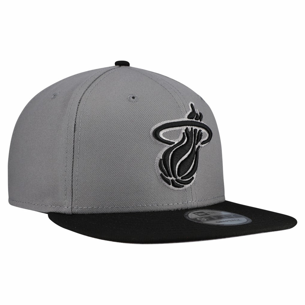 New Era - Miami Heat Core Logo Storm Gray Two-Tone 9FIFTY Snapback Hat - Gray