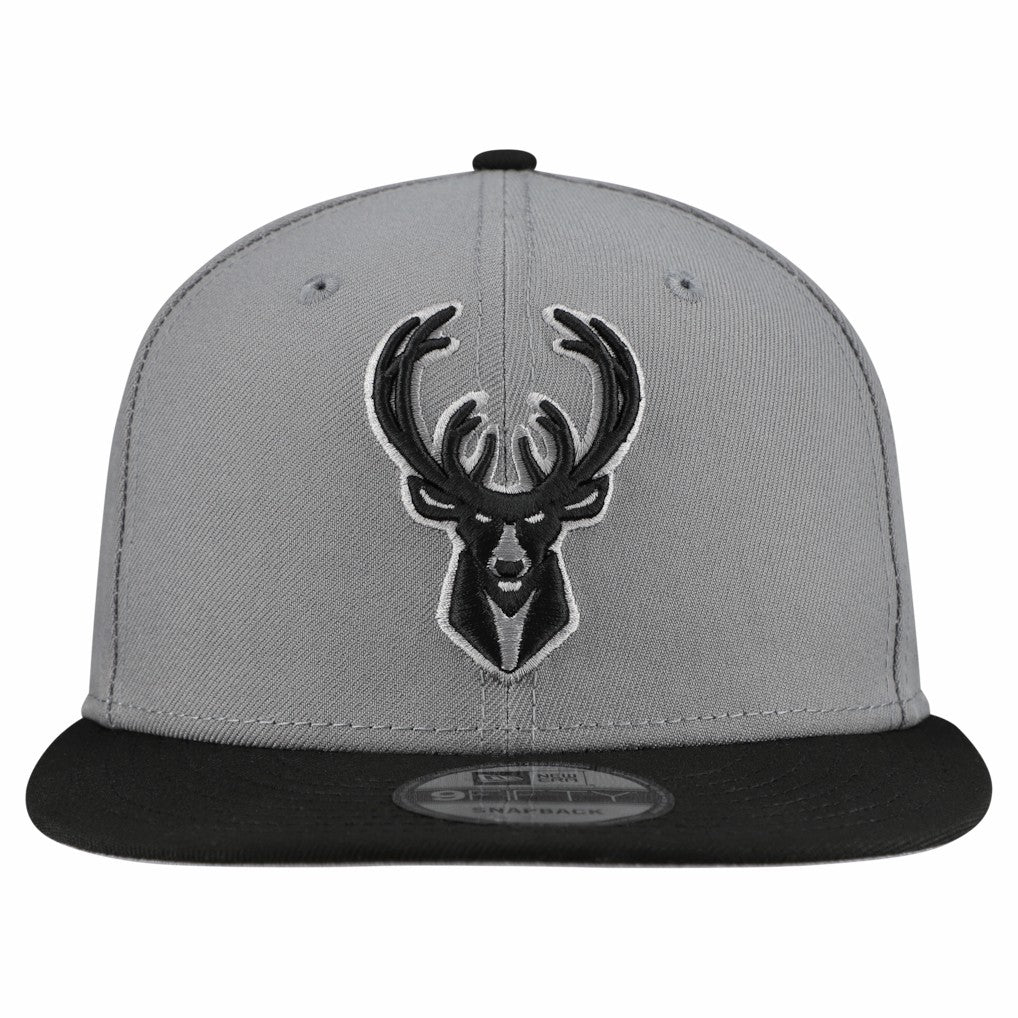 New Era - Milwaukee Bucks Core Logo Storm Gray Two-Tone 9FIFTY Snapback Hat - Gray