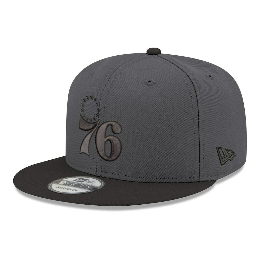 New Era - Philadelphia 76ers Logo 2-Tone 9FIFTY Snapback Hat - Gray/Black