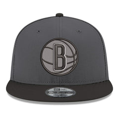 New Era - Brooklyn Nets Logo 2-Tone 9FIFTY Snapback Hat - Gray/Black