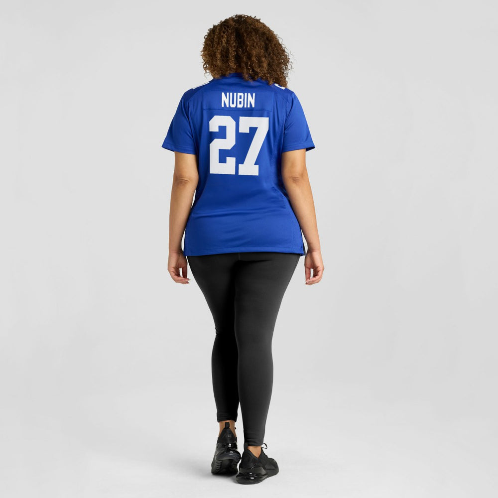 Tyler Nubin New York Giants Women's Team Game Jersey Royal - Nike