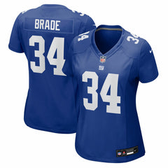 Beau Brade New York Giants Women's Team Game Jersey Royal - Nike