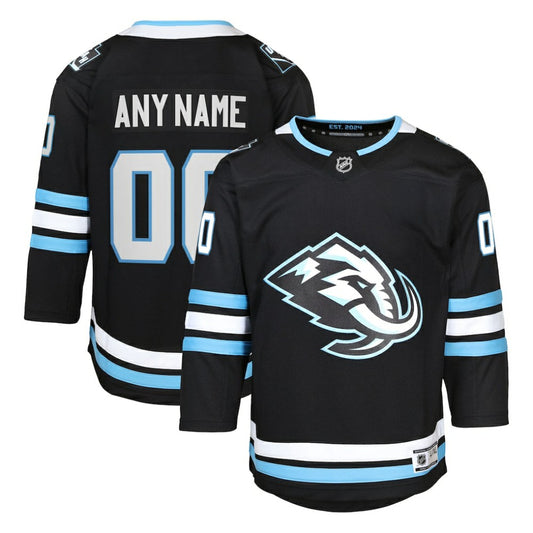 Utah Mammoth Youth Home Premier Custom Jersey - Black | NHL Jerseys