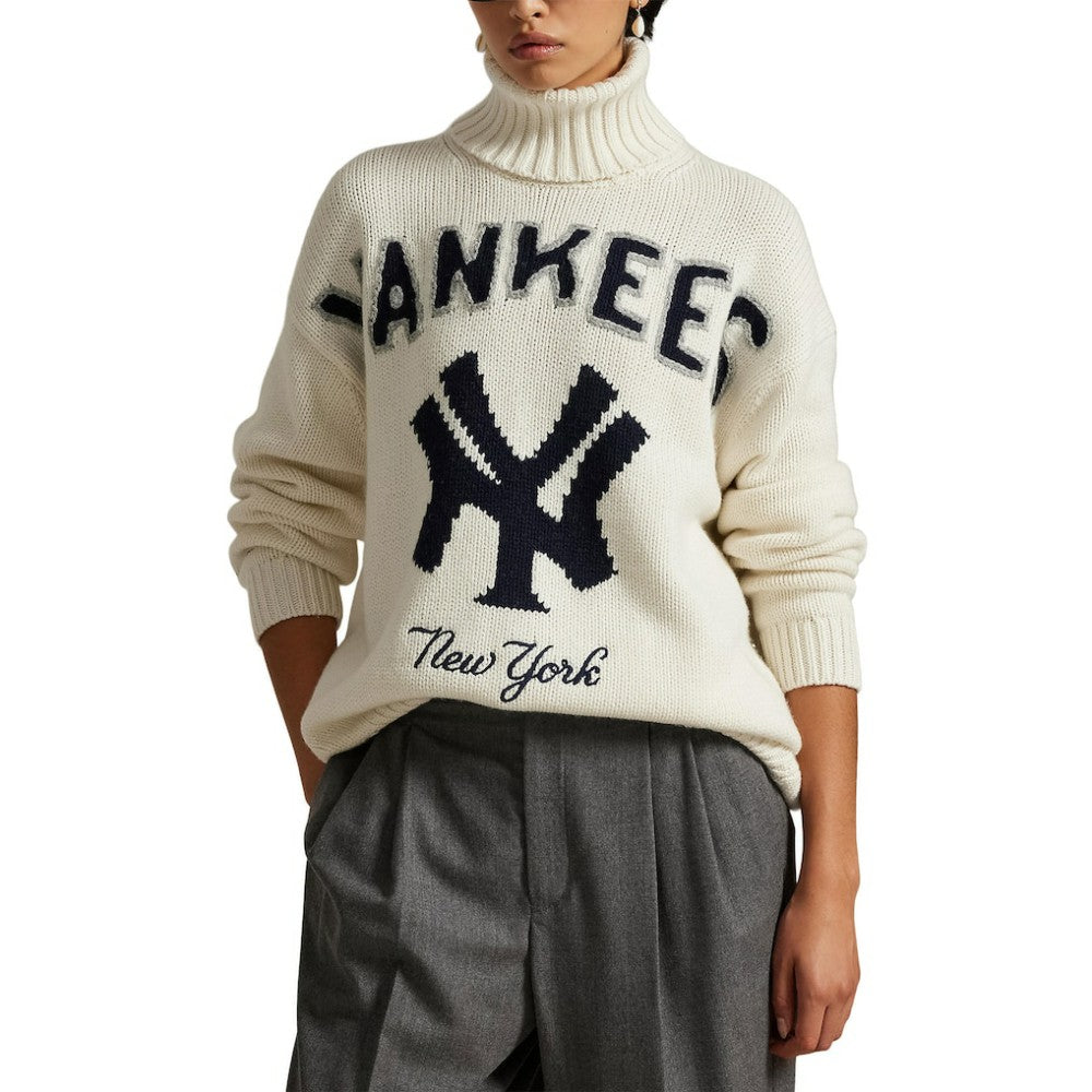 Yankees Polo Ralph Lauren Women's Wool-Blend Turtleneck Sweater Online