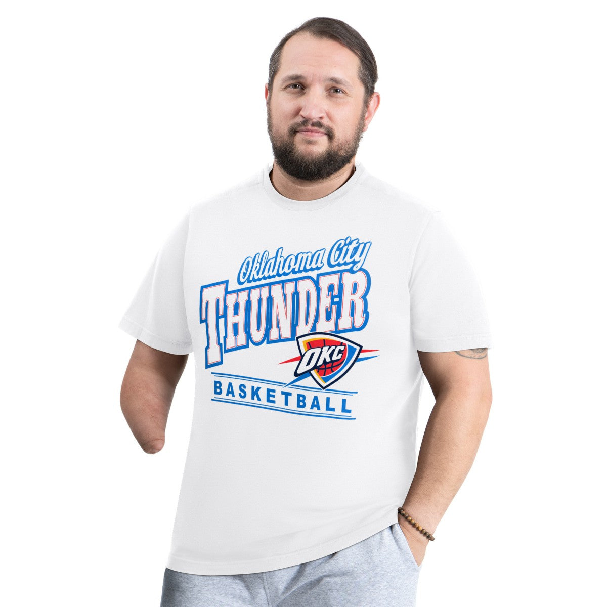 NBA - Oklahoma City Thunder G-III Sports by Carl Banks Adaptive Headliner T-Shirt - White