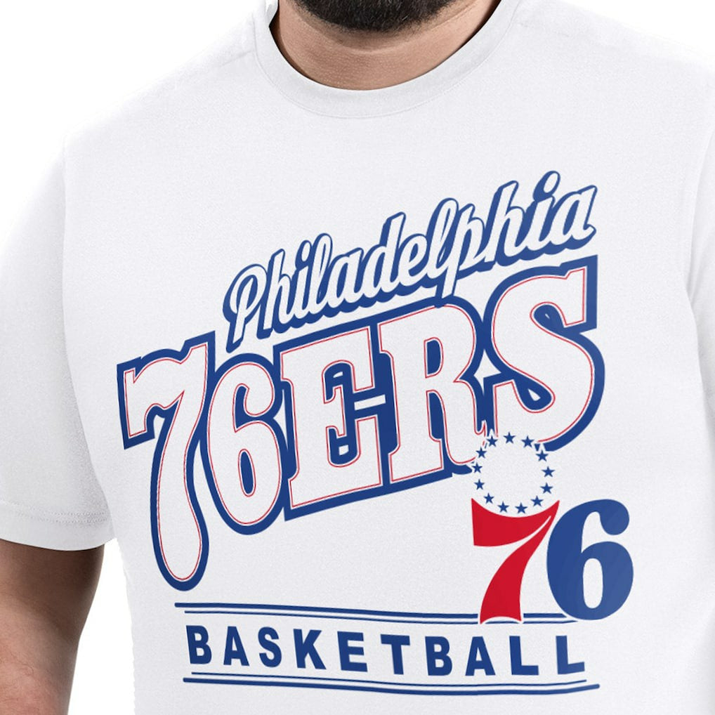 NBA - Philadelphia 76ers G-III Sports by Carl Banks Adaptive Headliner T-Shirt - White
