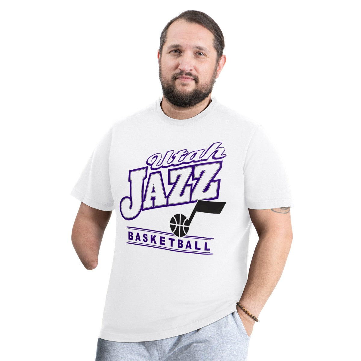 NBA - Utah Jazz G-III Sports by Carl Banks Adaptive Headliner T-Shirt - White