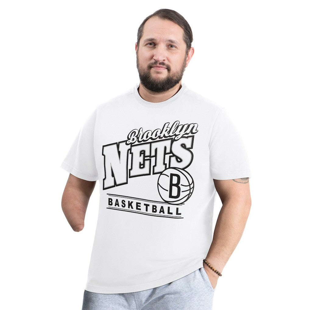 NBA - Brooklyn Nets G-III Sports by Carl Banks Adaptive Headliner T-Shirt - White