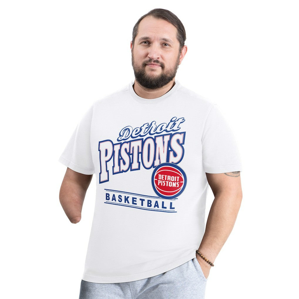 NBA - Detroit Pistons G-III Sports by Carl Banks Adaptive Headliner T-Shirt - White