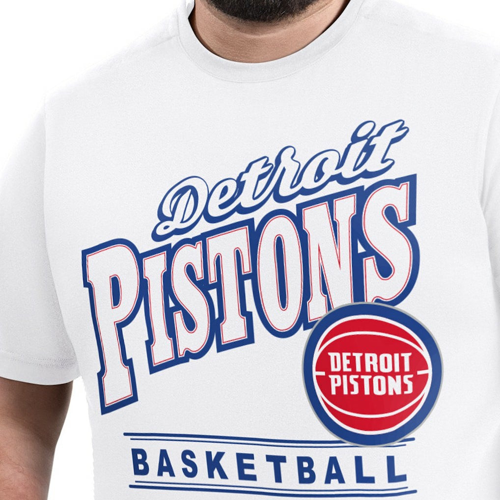 NBA - Detroit Pistons G-III Sports by Carl Banks Adaptive Headliner T-Shirt - White