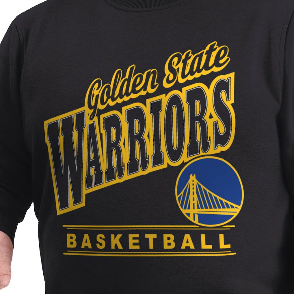 NBA - Golden State Warriors G-III Sports by Carl Banks Adaptive Headliner Fleece Crewneck Sweatshirt - Black