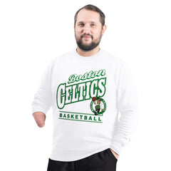 NBA - Boston Celtics G-III Sports by Carl Banks Adaptive Headliner Fleece Crewneck Sweatshirt - White
