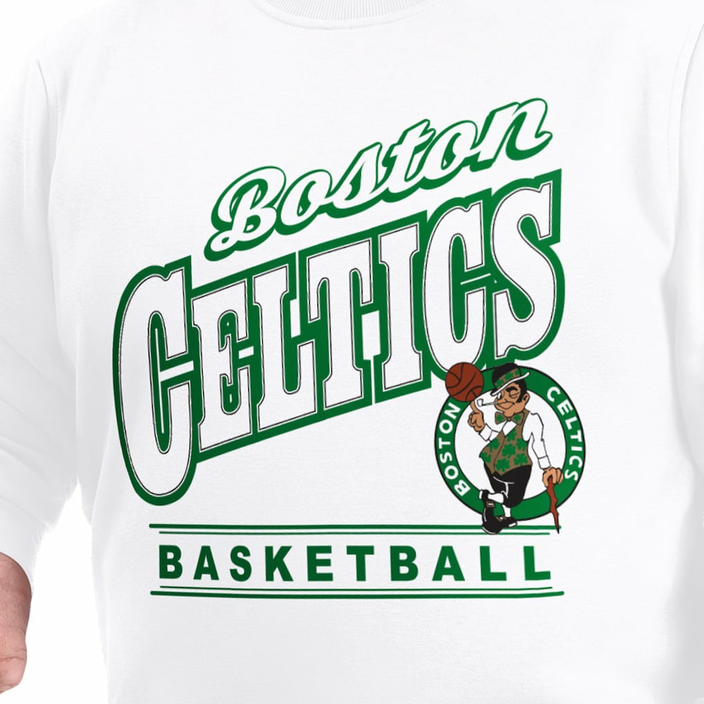NBA - Boston Celtics G-III Sports by Carl Banks Adaptive Headliner Fleece Crewneck Sweatshirt - White