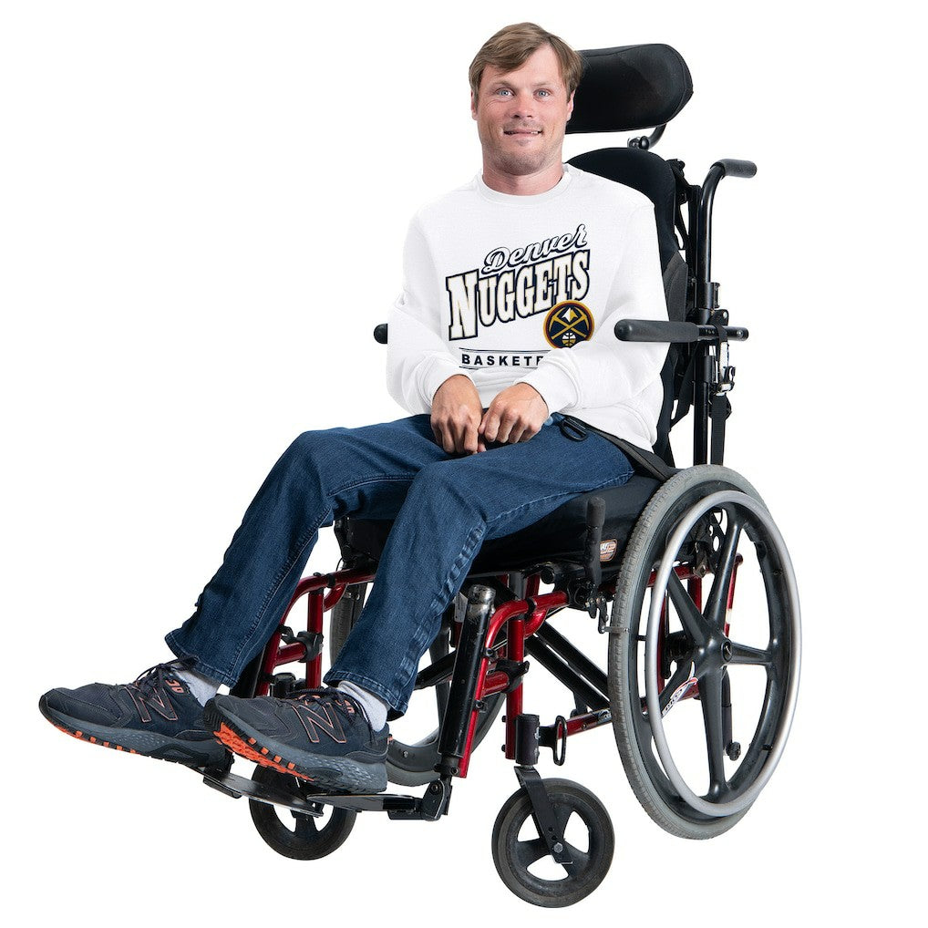 NBA - Denver Nuggets G-III Sports by Carl Banks Adaptive Headliner Fleece Crewneck Sweatshirt - White