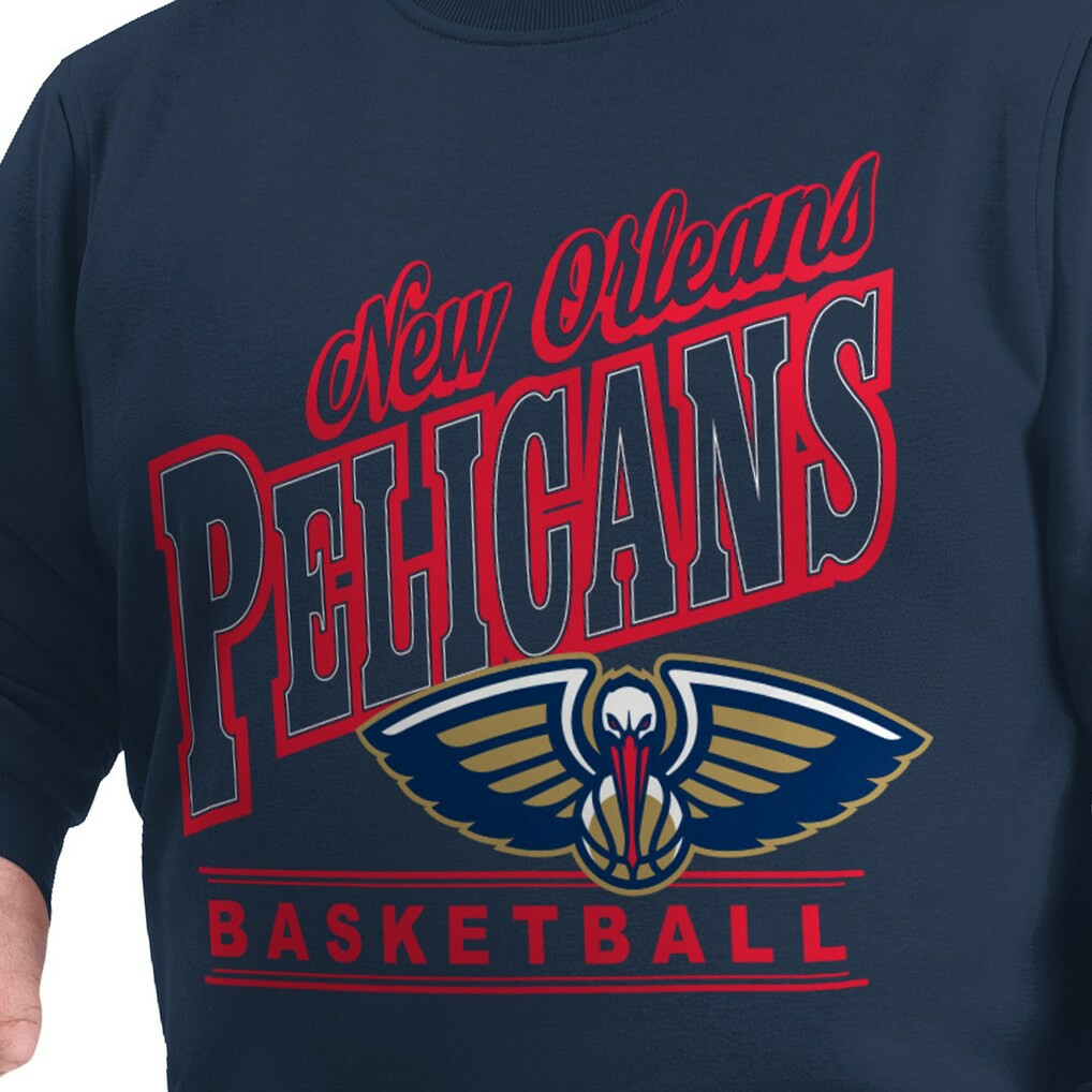 NBA - New Orleans Pelicans G-III Sports by Carl Banks Adaptive Headliner Fleece Crewneck Sweatshirt - Navy