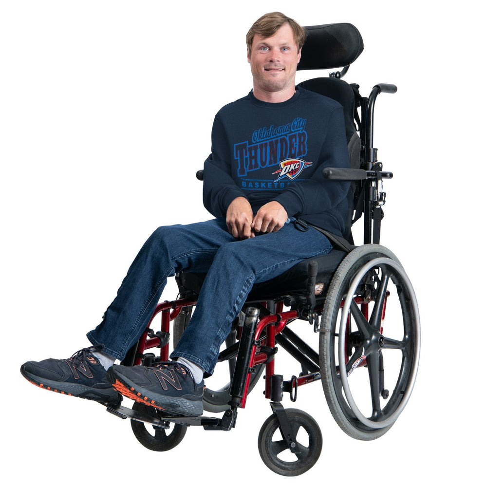 NBA - Oklahoma City Thunder G-III Sports by Carl Banks Adaptive Headliner Fleece Crewneck Sweatshirt - Navy