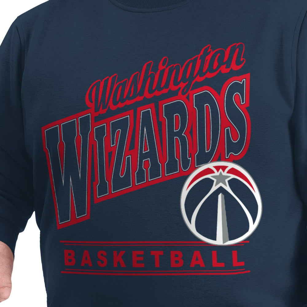 NBA - Washington Wizards G-III Sports by Carl Banks Adaptive Headliner Fleece Crewneck Sweatshirt - Navy