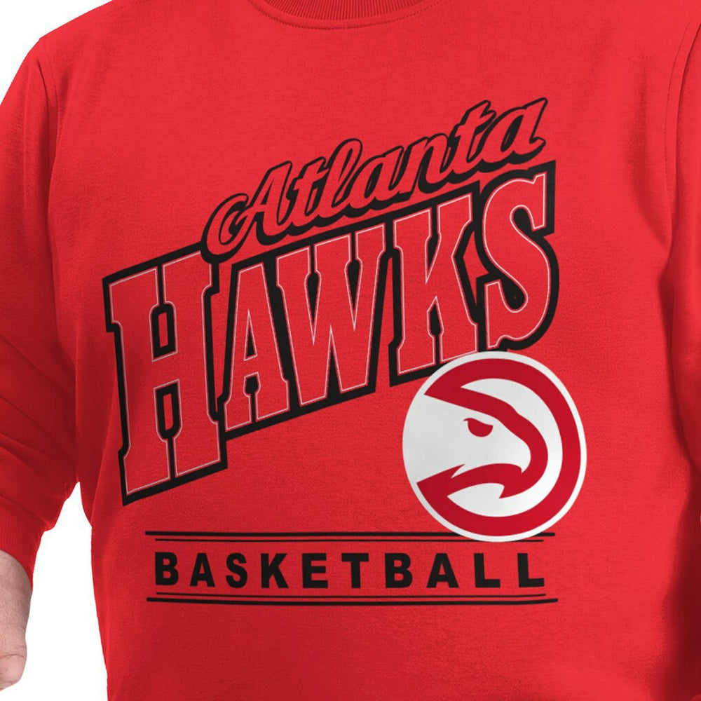 NBA - Atlanta Hawks G-III Sports by Carl Banks Adaptive Headliner Fleece Crewneck Sweatshirt - Red