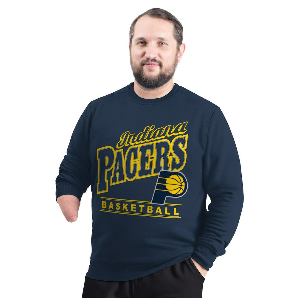 NBA - Indiana Pacers G-III Sports by Carl Banks Adaptive Headliner Fleece Crewneck Sweatshirt - Navy