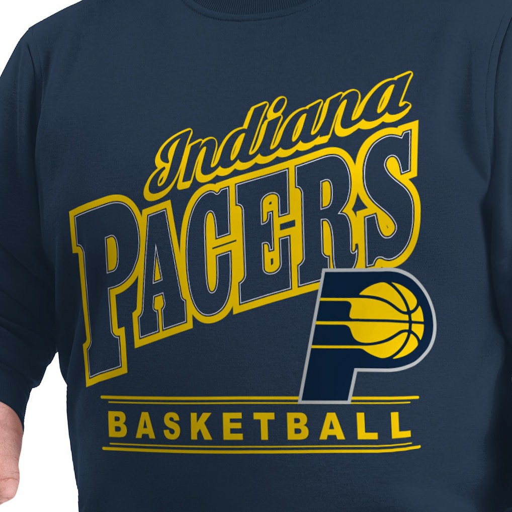 NBA - Indiana Pacers G-III Sports by Carl Banks Adaptive Headliner Fleece Crewneck Sweatshirt - Navy