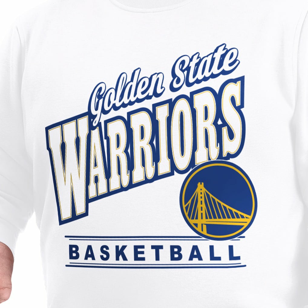 NBA - Golden State Warriors G-III Sports by Carl Banks Adaptive Headliner Fleece Crewneck Sweatshirt - White