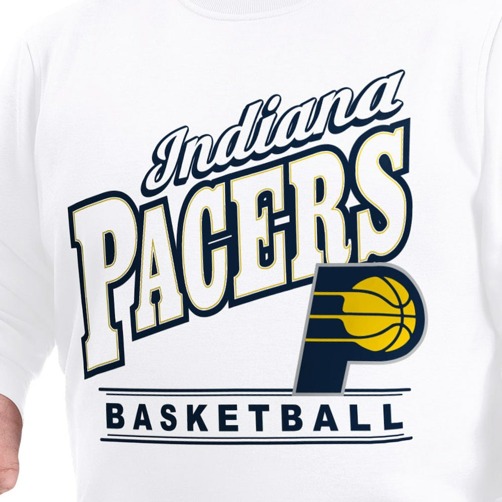 NBA - Indiana Pacers G-III Sports by Carl Banks Adaptive Headliner Fleece Crewneck Sweatshirt - White