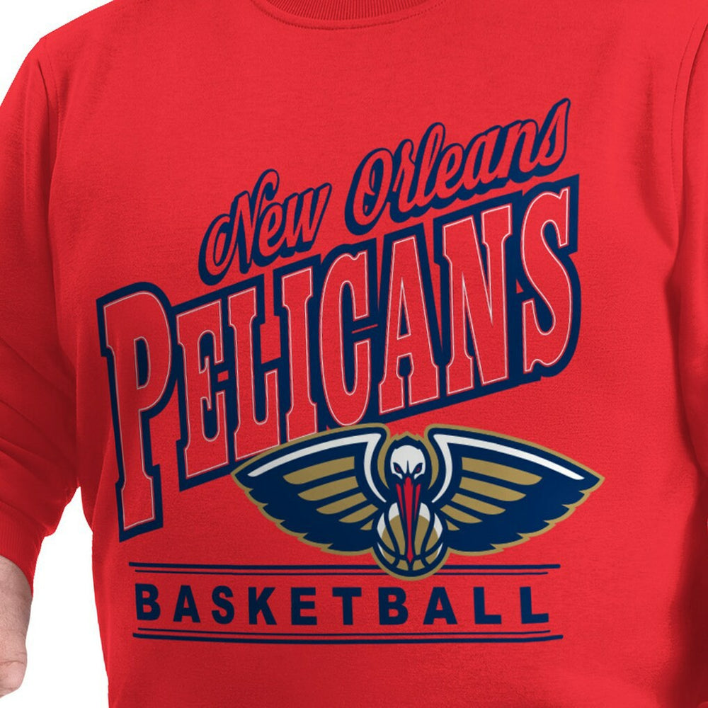 NBA - New Orleans Pelicans G-III Sports by Carl Banks Adaptive Headliner Fleece Crewneck Sweatshirt - Red