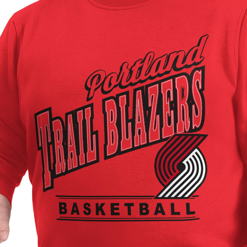 NBA - Portland Trail Blazers G-III Sports by Carl Banks Adaptive Headliner Fleece Crewneck Sweatshirt - Red