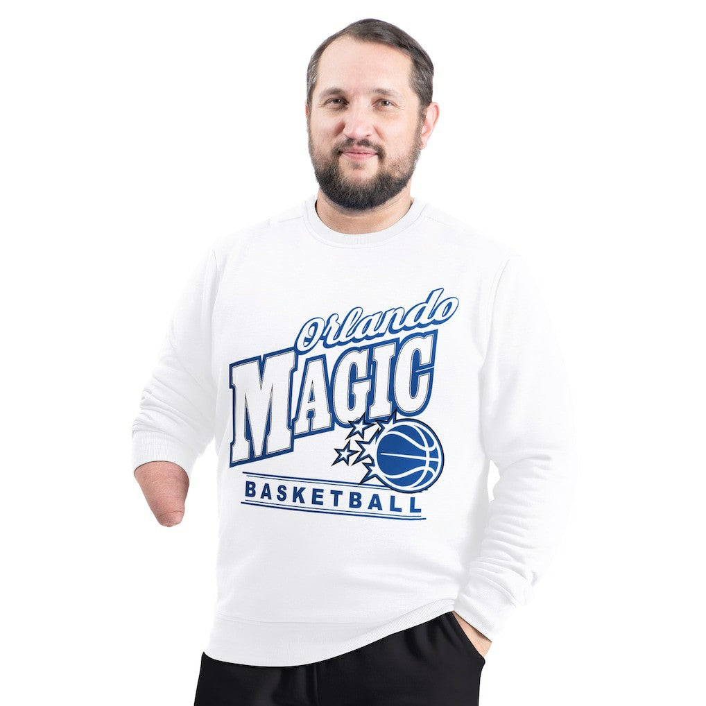 NBA - Orlando Magic G-III Sports by Carl Banks Adaptive Headliner Fleece Crewneck Sweatshirt - White