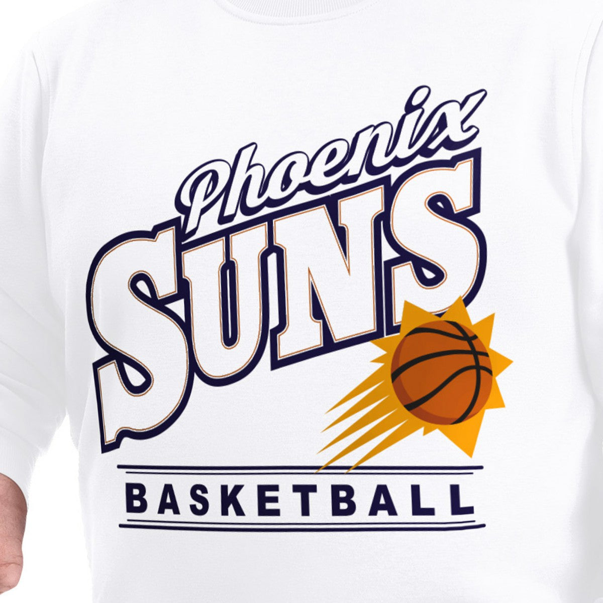 NBA - Phoenix Suns G-III Sports by Carl Banks Adaptive Headliner Fleece Crewneck Sweatshirt - White