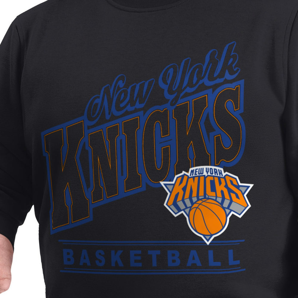 NBA - New York Knicks G-III Sports by Carl Banks Adaptive Headliner Fleece Crewneck Sweatshirt - Black
