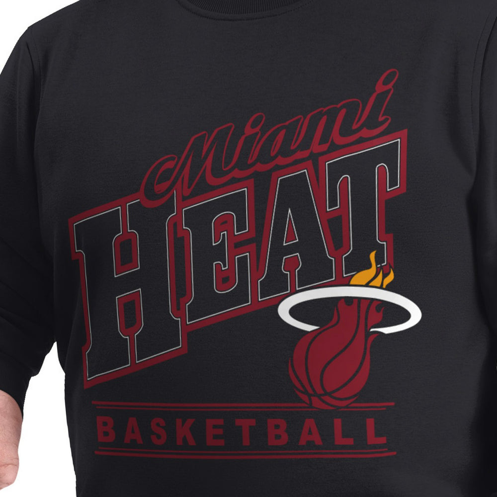 NBA - Miami Heat G-III Sports by Carl Banks Adaptive Headliner Fleece Crewneck Sweatshirt - Black