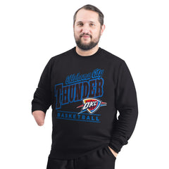 NBA - Oklahoma City Thunder G-III Sports by Carl Banks Adaptive Headliner Fleece Crewneck Sweatshirt - Black