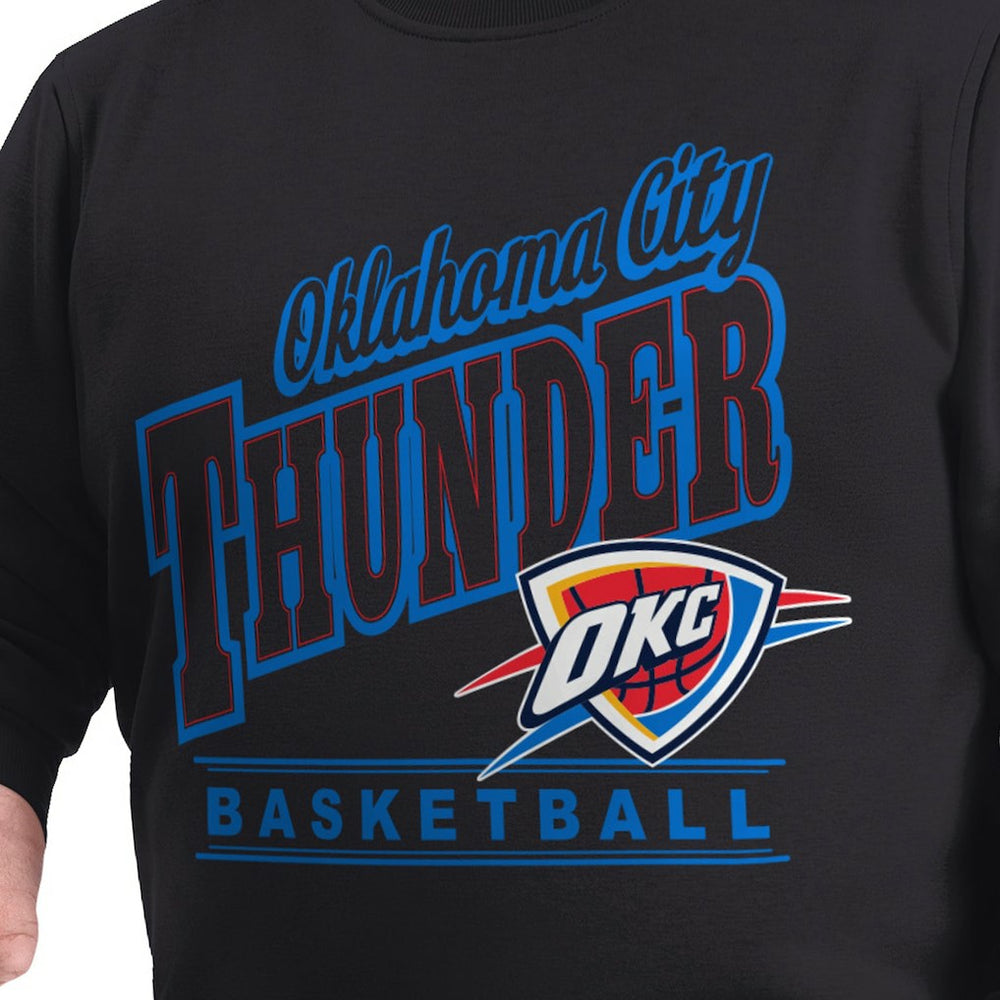 NBA - Oklahoma City Thunder G-III Sports by Carl Banks Adaptive Headliner Fleece Crewneck Sweatshirt - Black