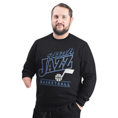 NBA - Utah Jazz G-III Sports by Carl Banks Adaptive Headliner Fleece Crewneck Sweatshirt - Black