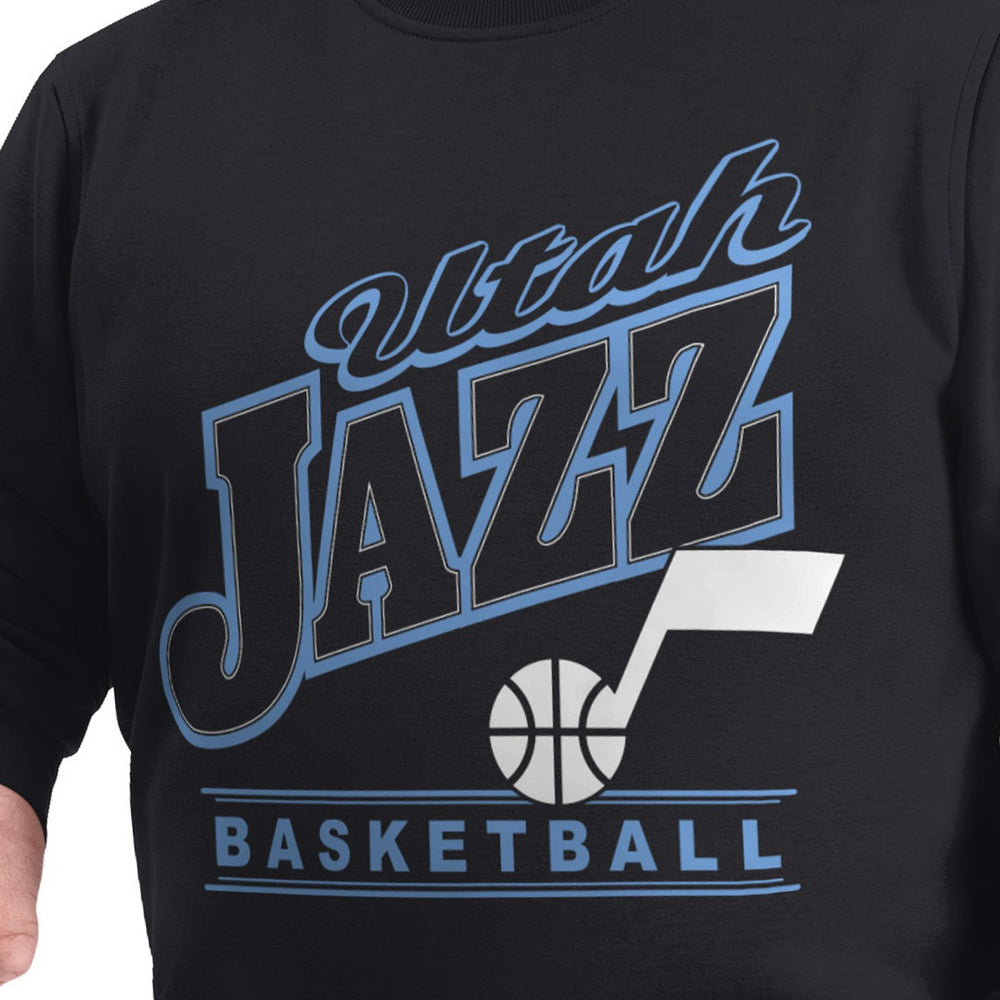 NBA - Utah Jazz G-III Sports by Carl Banks Adaptive Headliner Fleece Crewneck Sweatshirt - Black