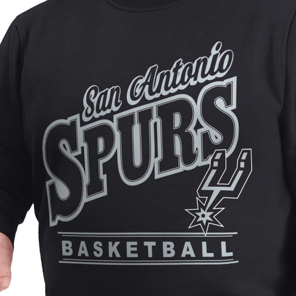 NBA - San Antonio Spurs G-III Sports by Carl Banks Adaptive Headliner Fleece Crewneck Sweatshirt - Black