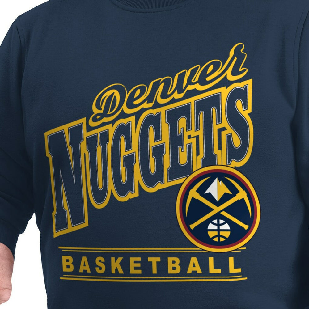 NBA - Denver Nuggets G-III Sports by Carl Banks Adaptive Headliner Fleece Crewneck Sweatshirt - Navy